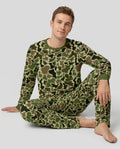 Mallard Duck Hunting Camouflage Men's Pajama Set