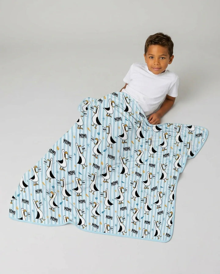 Seagull mom Mom MOM Bamboo Blanket