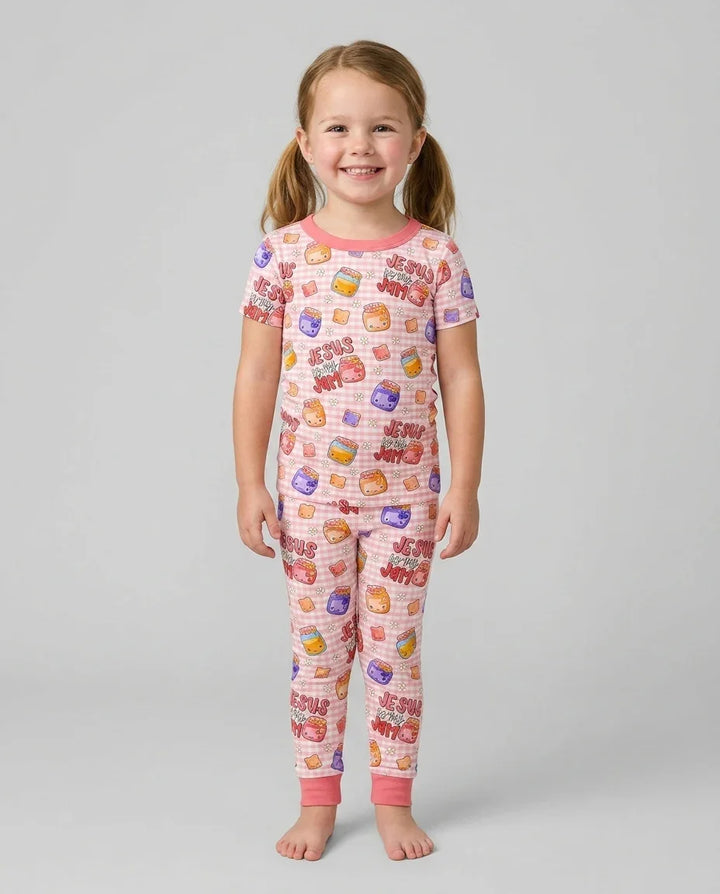Jesus is My Jam Bamboo Two Piece Short Sleeve Pajama Set