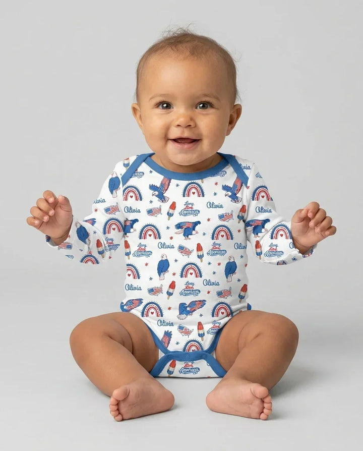 Gerippte Babykleidung mit individuellem Foto - Weich &amp; Skizzenhaft