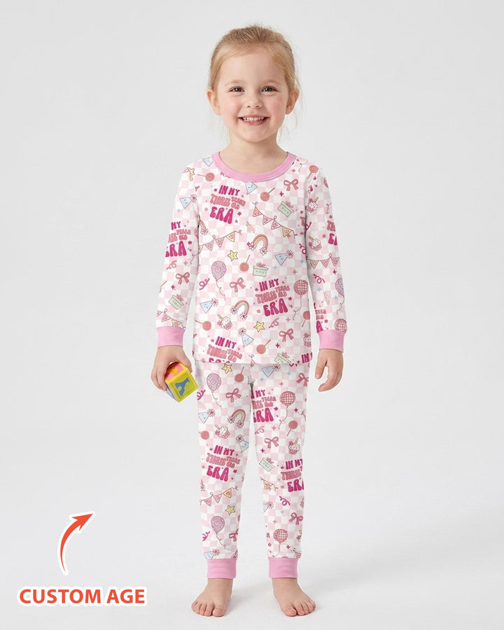 Personalized In My Birthday Era Bamboo Two Piece Long Sleeve Pajama Set