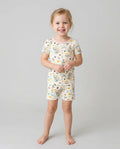 Little Ones To Him Belong Bamboo Two Piece Short Sleeve Shorts Pajama Set