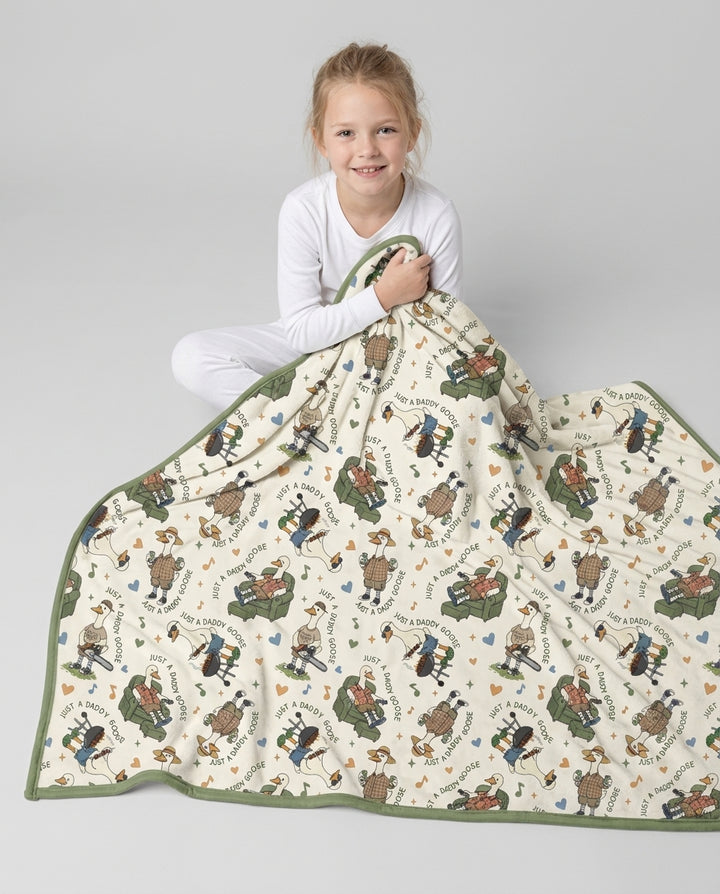 Just A Daddy Goose Family Matching Bamboo Blanket