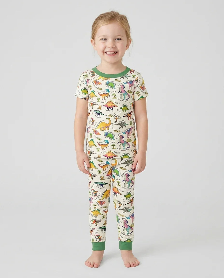 Zweiteiliges, kurzärmliges Pyjama-Set mit Marienkäfern