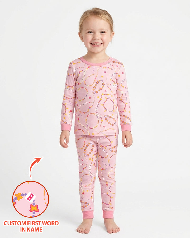 Conjunto de pijama de dos piezas de bambú con mangas largas, plantilla PERSONALIZADA