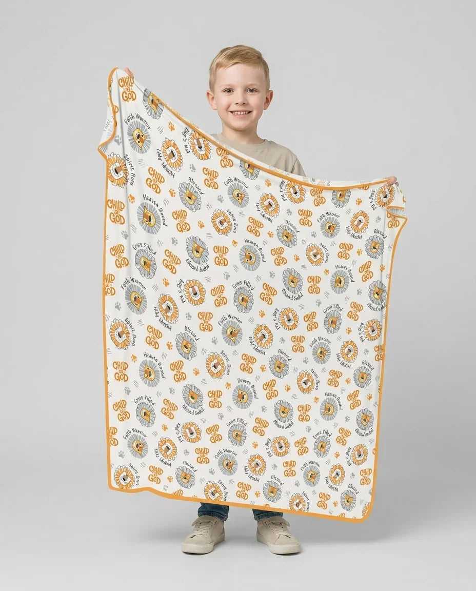 A Child Of God Boy Bamboo Blanket