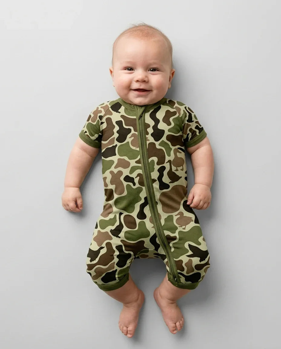 Zippy de bambú corto de camuflaje de caza de pato real