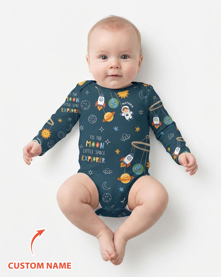Gerippte Babykleidung mit individuellem Foto - Weich &amp; Skizzenhaft