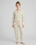 Ausgefallenes Stockenten-Pyjama-Set aus Bambus für Damen