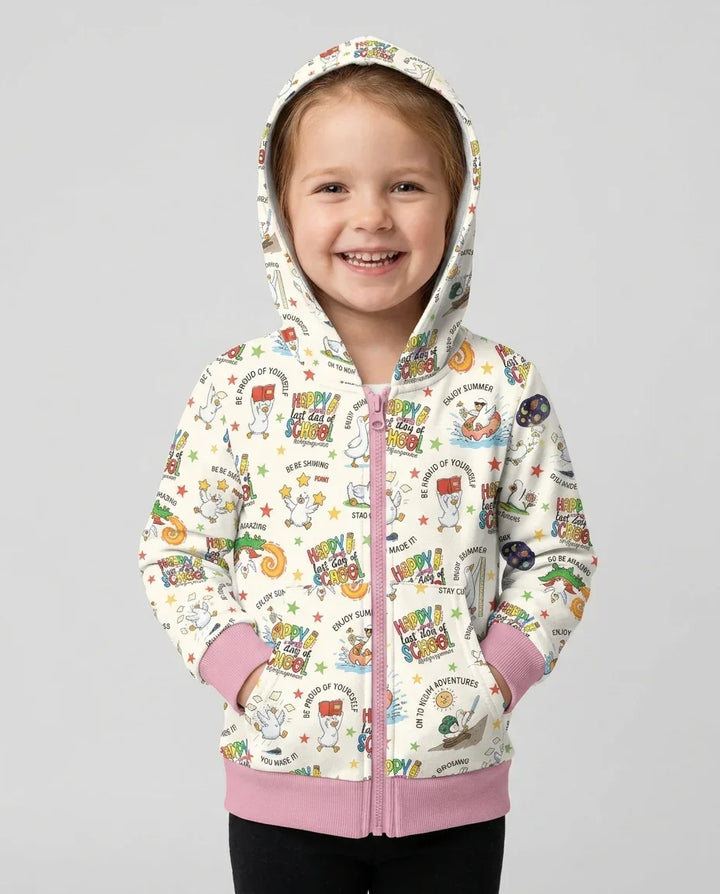 Silly Goose Happy Last Day of School Bamboo Zip Hoodie