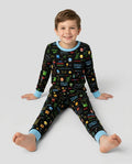 Pixel Game Lover Matching Bamboo Two Piece Long Sleeve Pajama Set