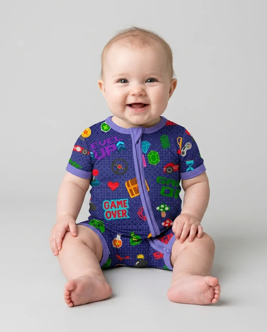 Gamer Mode On Family Matching Bamboo Shorty Zippy