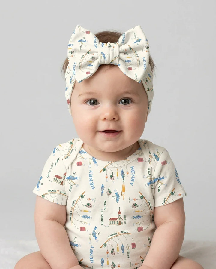 Hooked On Jesus Fishing Matching Headband