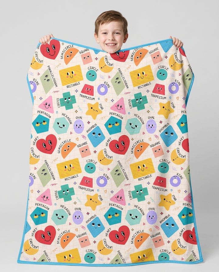 Happy Shape Squad Family Matching Bamboo Blanket