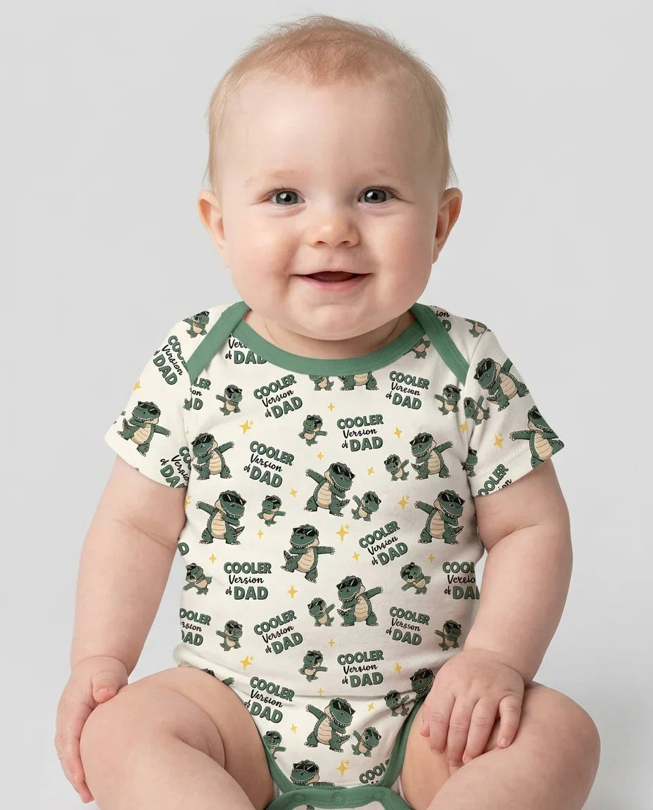 Cool Dino Daddy & Me Matching Bamboo Bodysuit