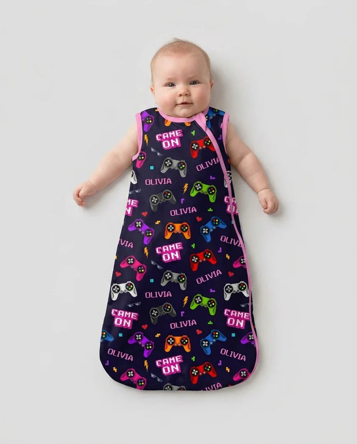 Custom Name Game On Family Matching Bamboo Sleep Bag