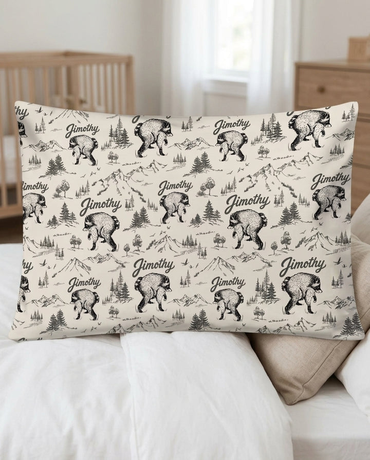 Vintage Jimothy Racoon Family Matching Bamboo Pillow Case