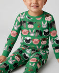 Farm Friends Family Matching Bamboo Two Piece Long Sleeve Pajama Set