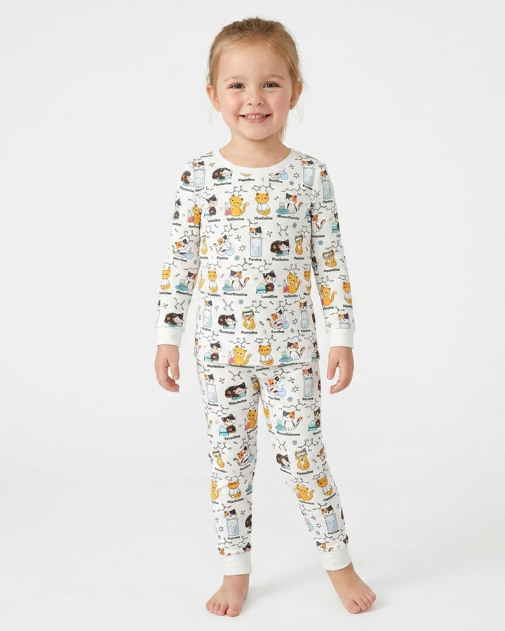 Biochemistry Cat Bamboo Two Piece Long Sleeve Pajama Set