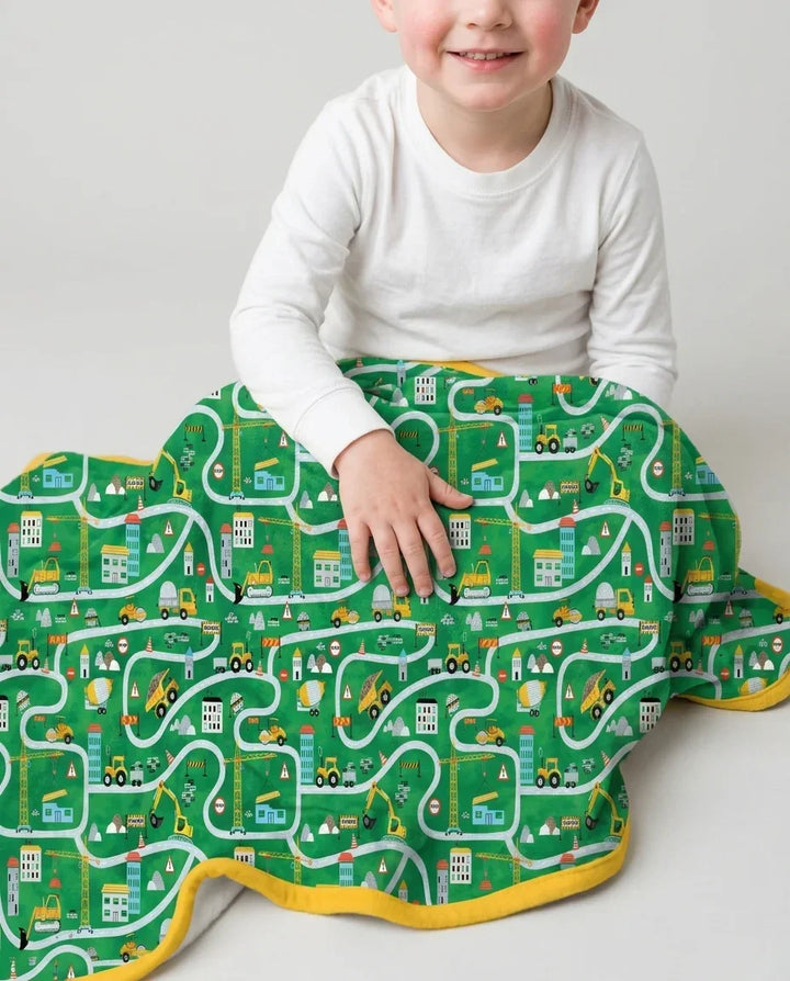 Little Builder Construction Zone Bamboo Blanket