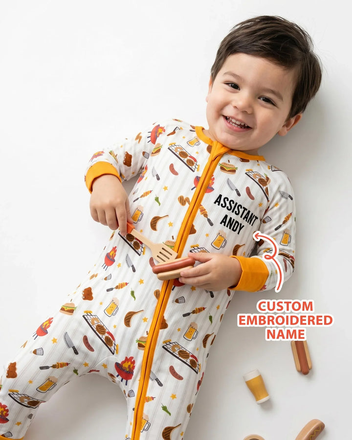Custom Embroidered Name Grill Dad Bamboo Convertible Zippy