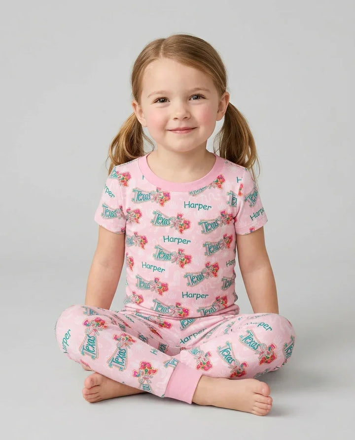 Zweiteiliges, kurzärmliges Pyjama-Set mit Marienkäfern