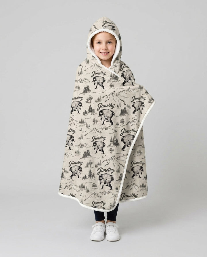 Manta con capucha de bambú para llevar modelo Template