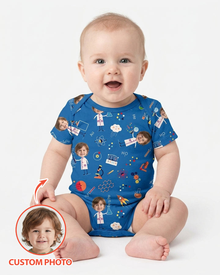 Gerippte Babykleidung mit individuellem Foto - Weich &amp; Skizzenhaft