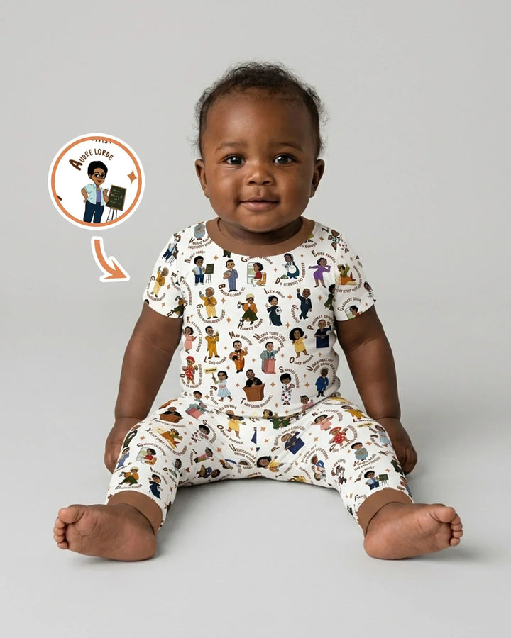 Zweiteiliges, kurzärmliges Pyjama-Set mit Marienkäfern