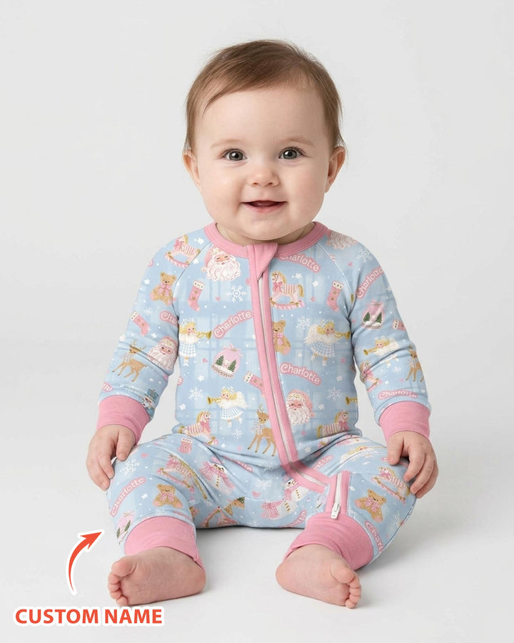 Custom Name Winter Wonderland Bamboo Convertible Zippy