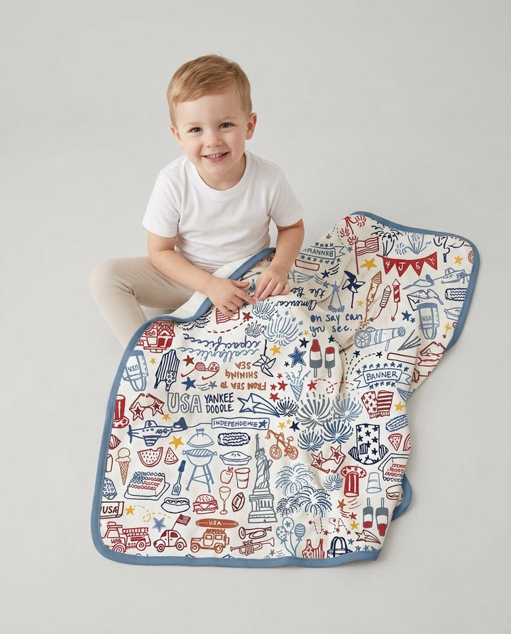Liberty Doodle 250th Family Matching Bamboo Blanket