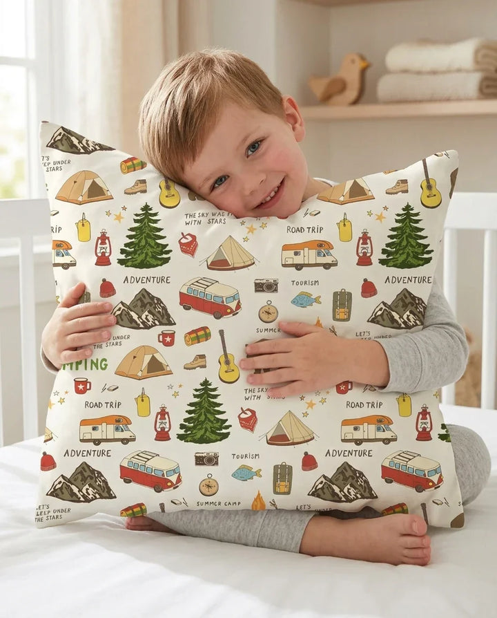 Outdoor Camping Adventure Family Matching Bamboo Pillow Case