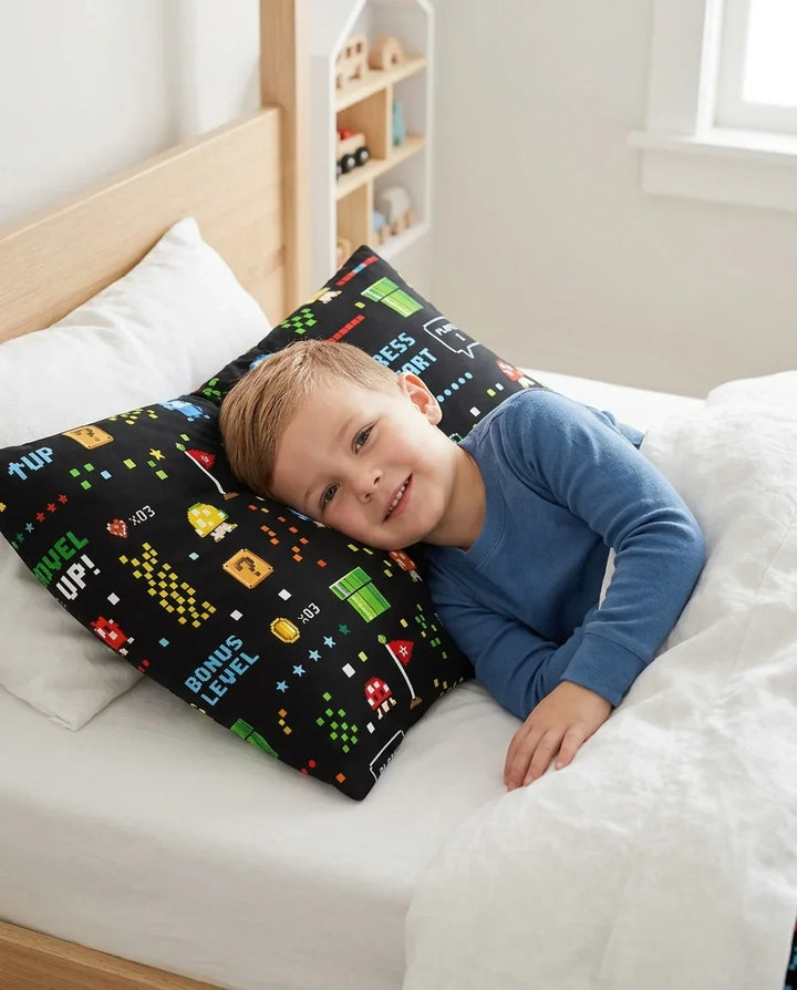 Pixel Game Lover Matching Bamboo Pillow Case