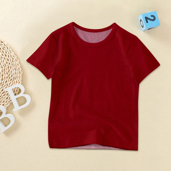 Red Ribbed Bamboo Baby Clothing – Soft and Cozy
