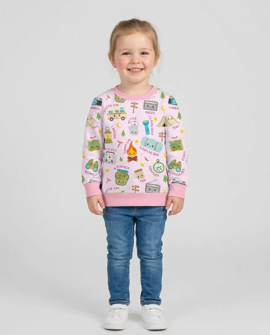 Little Camp Adventure Family Matching Crewneck Sweatshirt