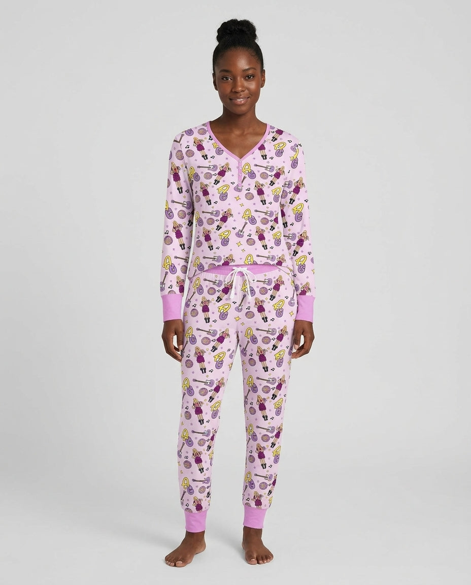 Custom Name Mini Rockstar Women Pajama Set