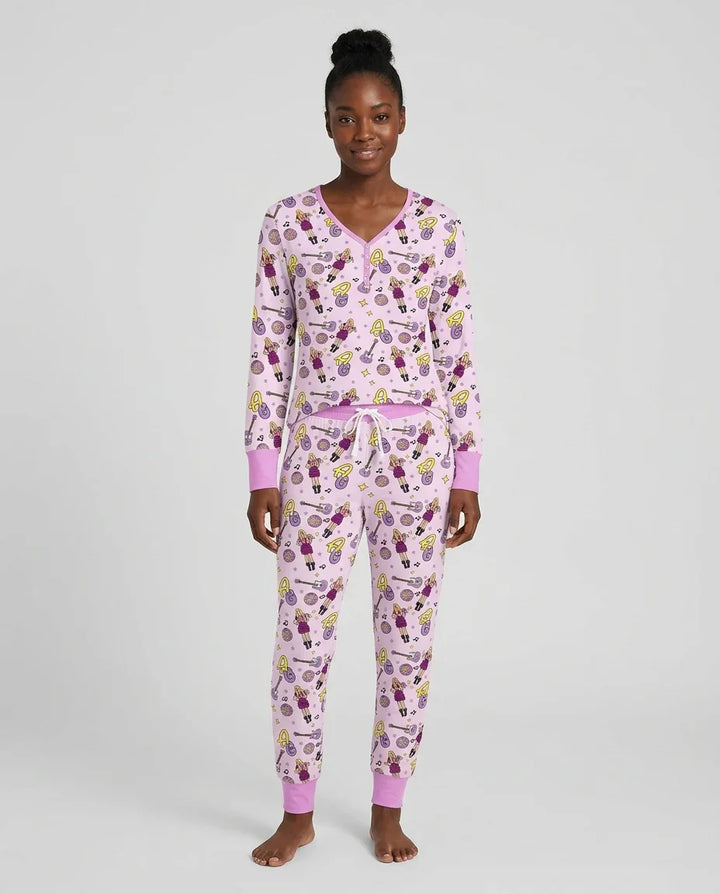 Custom Name Mini Rockstar Women Pajama Set