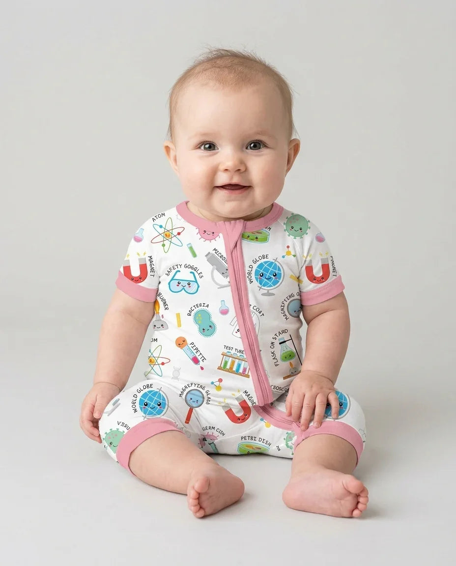 Science Fun Family Matching Bamboo Shorty Zippy
