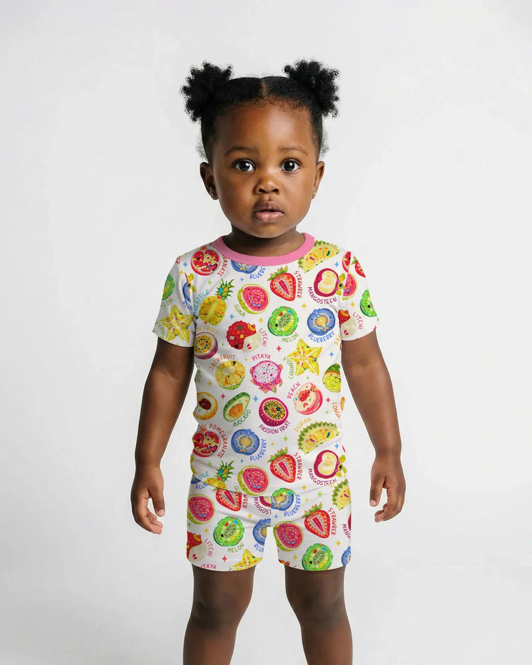 Conjunto de pijama de dos piezas de bambú Juicy World de manga corta y pantalones cortos