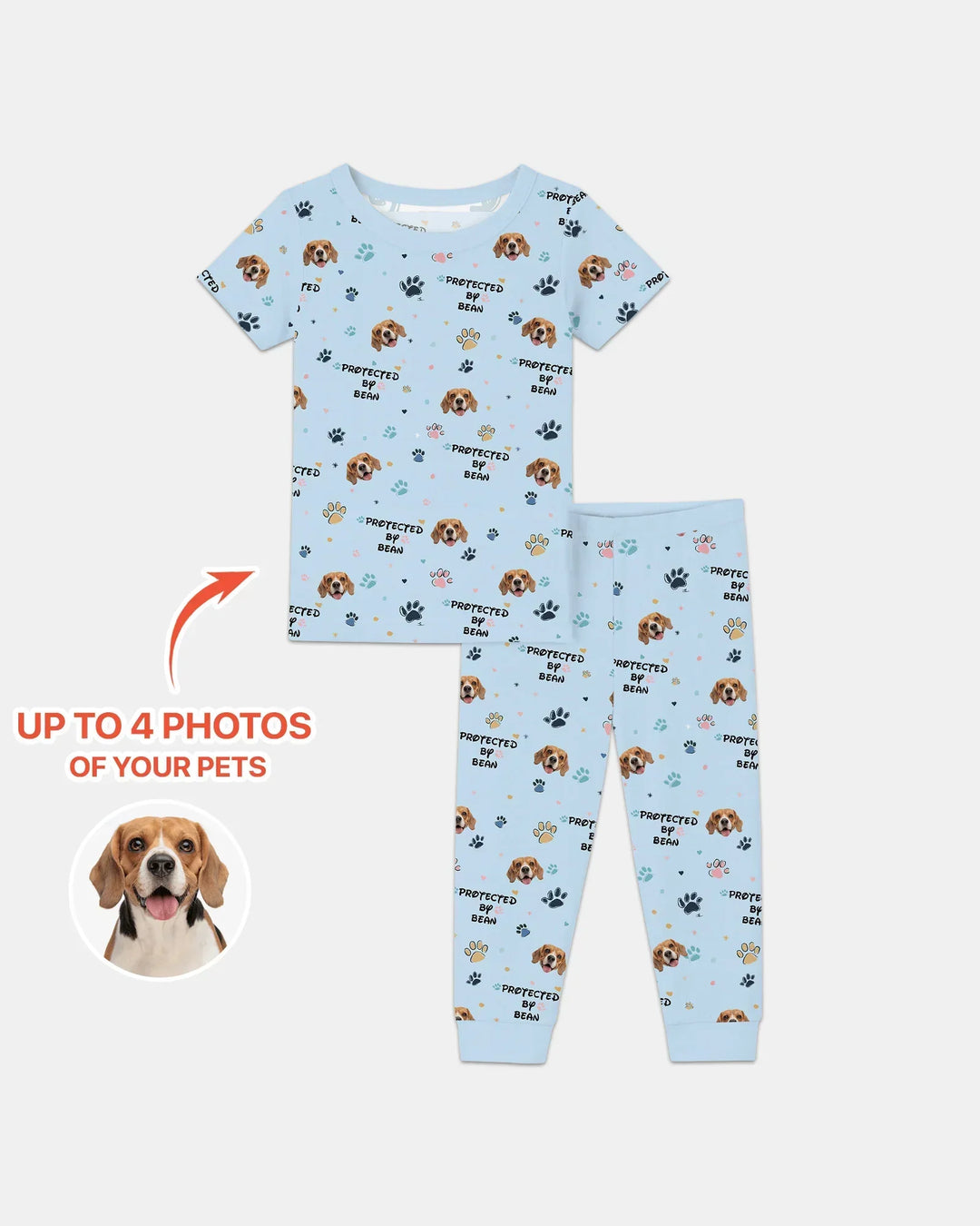 Zweiteiliges, kurzärmliges Pyjama-Set mit Marienkäfern