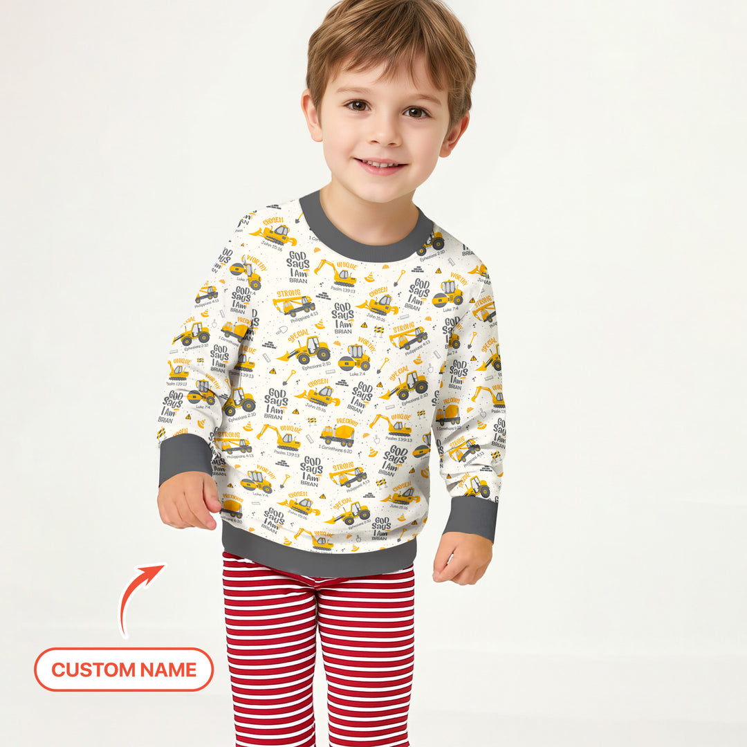 Custom Name God Says I Am Boy Crewneck Sweatshirt