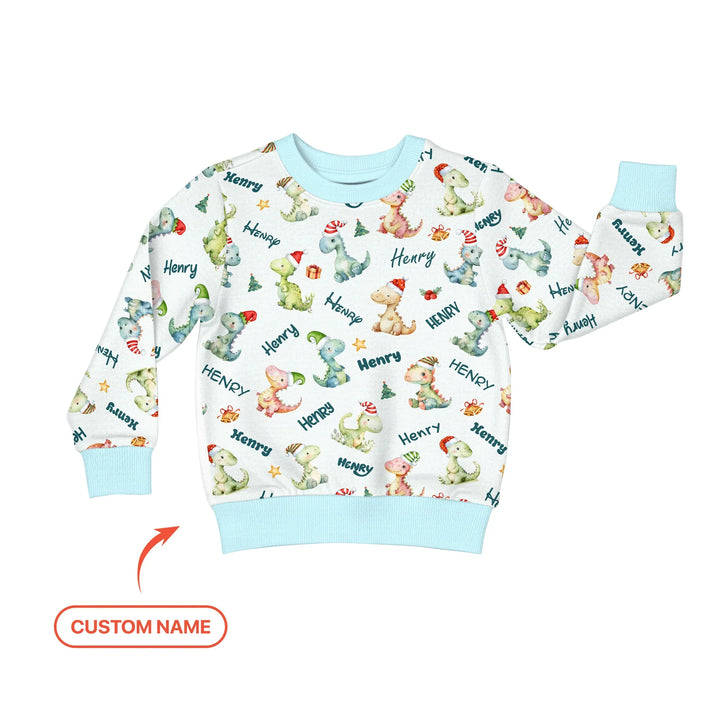 Dinosaur Custom Name Crewneck Sweatshirt