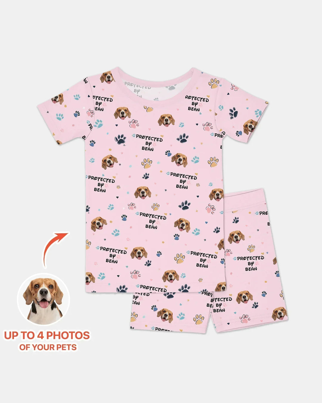 Zweiteiliges Pyjama-Set mit kurzen Ärmeln und Shorts im Sommer-Design