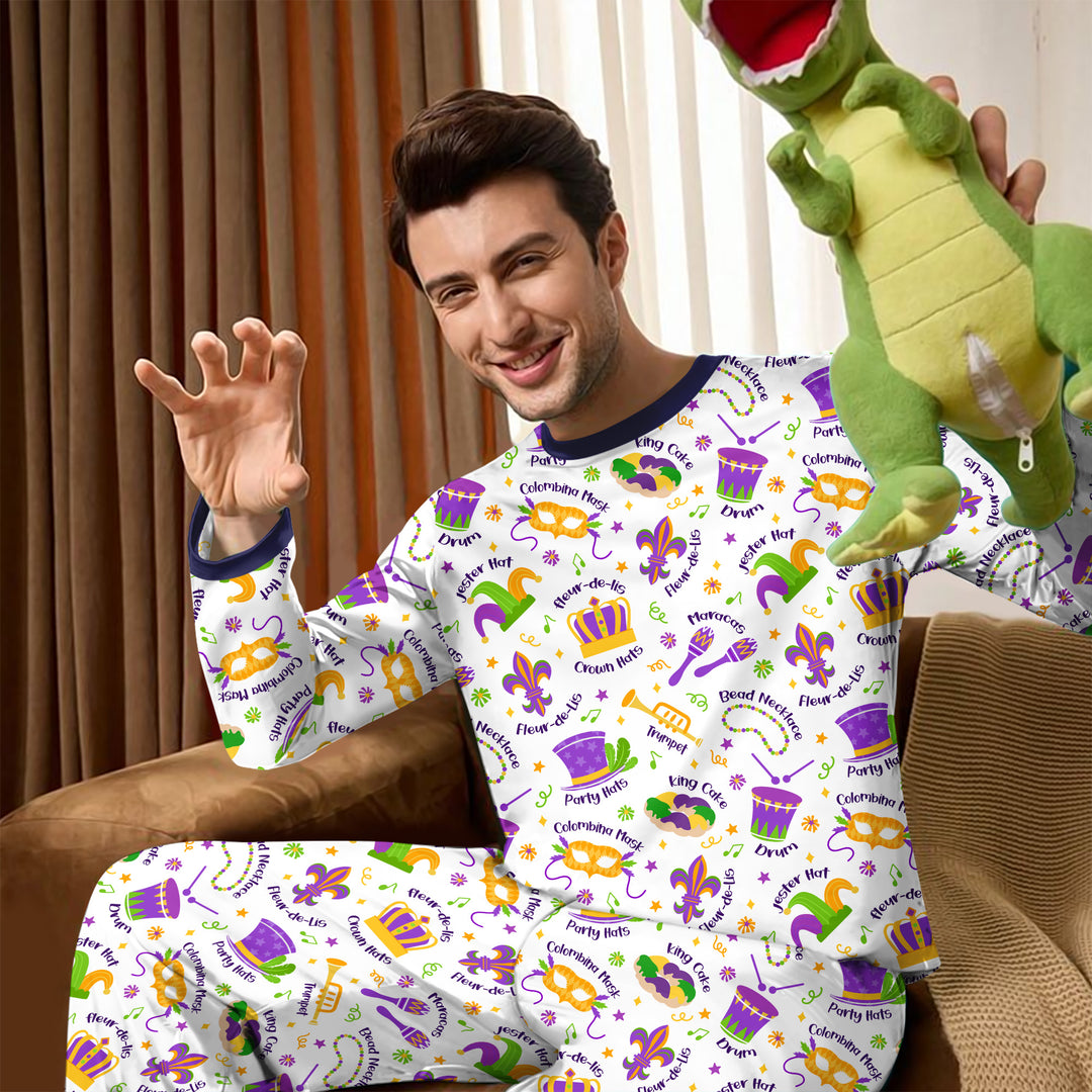 Mardi Gras Family Matching Men's Pajama Set