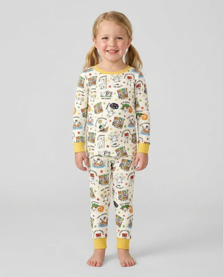 Silly Goose Happy Last Day of School Bamboo Two Piece Long Sleeve Pajama Set