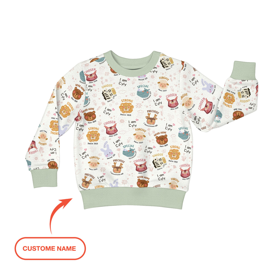 God’s Little Zoo Custom Name Crewneck Sweatshirt