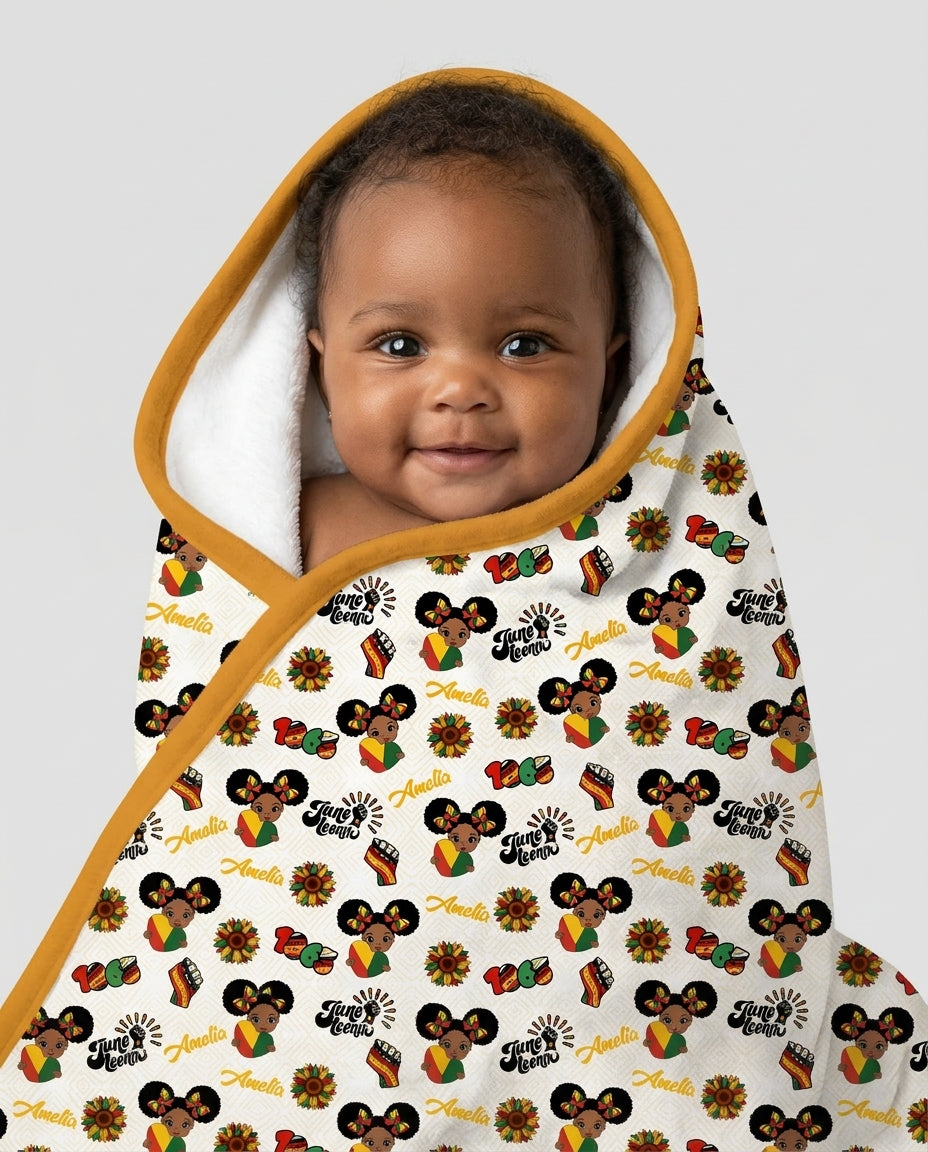 Custom Name Bloom in Freedom Bamboo Blanket