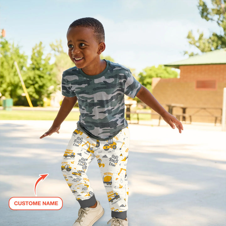 Custom Name God Says I Am Boy Jogger