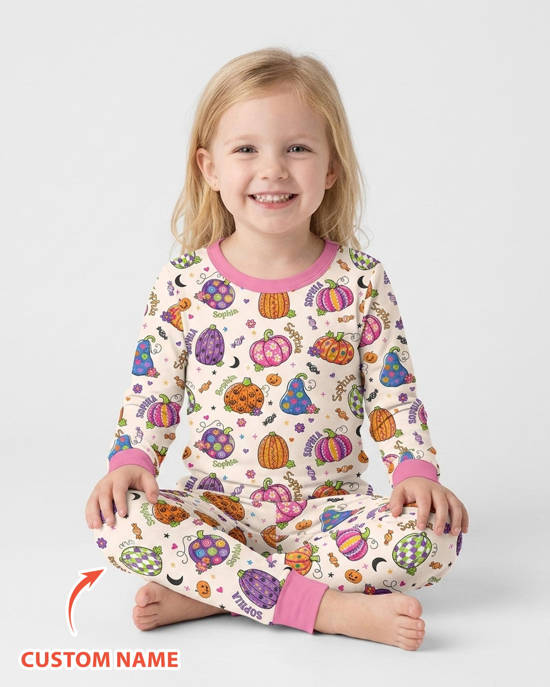 Boo-tiful Pumpkins Bamboo Two Piece Long Sleeve Pajama Set