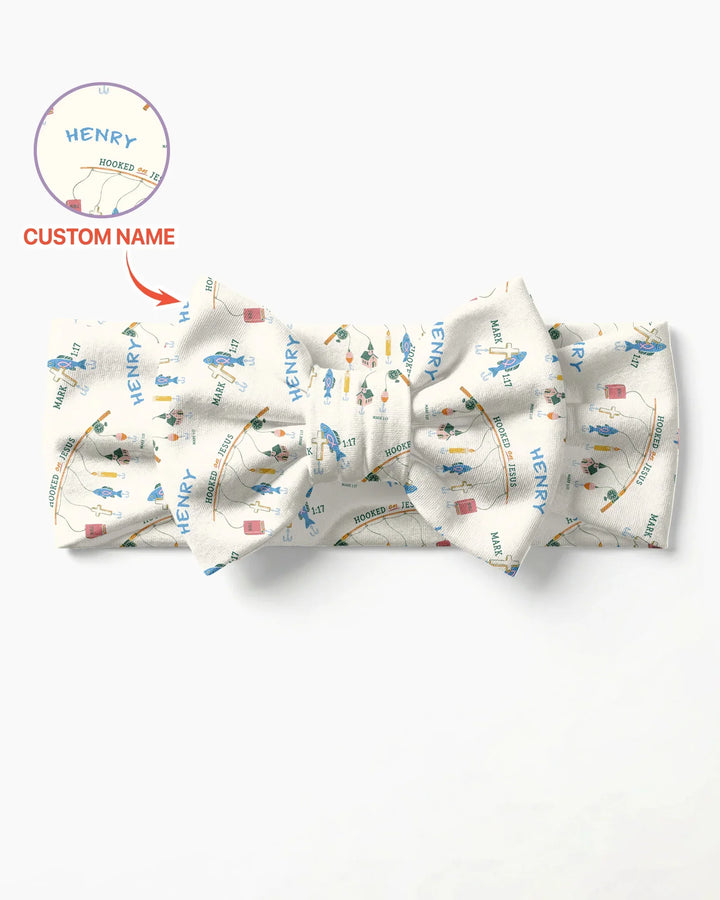 Hooked On Jesus Fishing Matching Headband